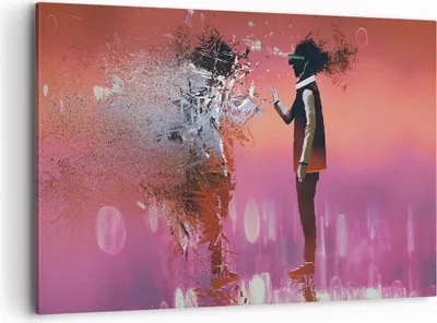 Produktbild von Bild auf Leinwand - Leinwandbild - Mann modern - 120x80cm - Wand Bild - Wanddeko - Wandbilder - Leinwanddruck - Bilder - Kunstdruck - Wanddekoration - Leinwand bilder - Wandkunst - AA120x80-3868