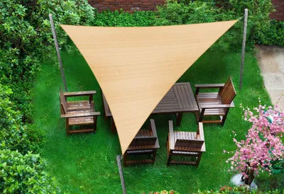 Zdjęcie produktu dla Żagiel przeciwsłoneczny HDPE 3x3x4,2 Piaskowy