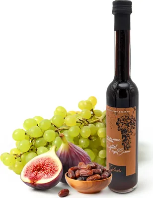 Produktbild von Glücks Momente - Dattel Feige Crema - 100ml Balsamico Crema Frucht Essigzubereitung mit 3% Säure, für Dressings, Marinaden & Desserts - Balsamico Essig aus Deutschland, Feinkost Geschenkidee