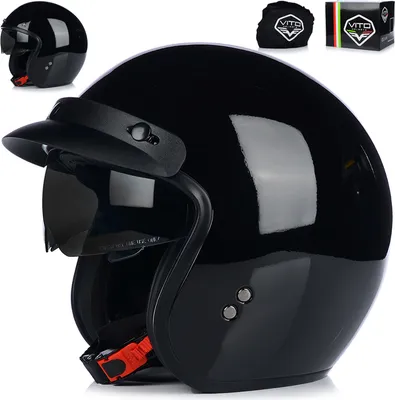 Produktbild von Jet Helm Chopper | VITO SPECIAL | Herren und Damen | Jethelm mit Sonnenblende | ECE 22.06  | Motorradhelm | S (55-56cm)