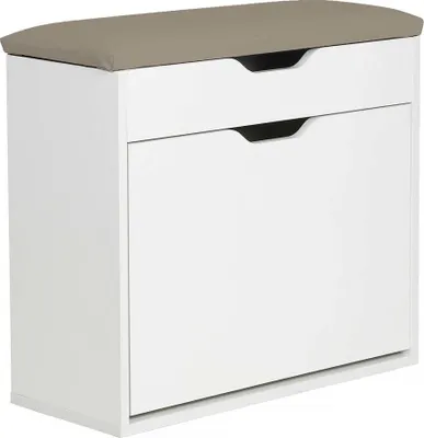 Image de Meuble à chaussures "Wade" - 60 x 23.8 x 68 cm - blanc