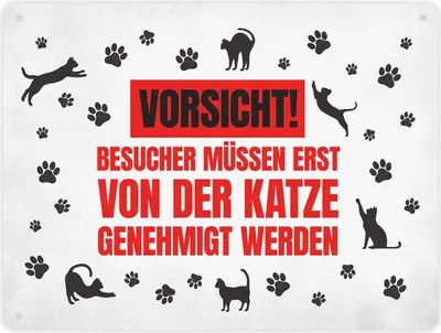 Produktbild von Metallschild XL mit Spruch: Besucher müssen erst von ... Schild Blechschild
