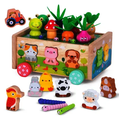 Image de Omgoods - Jouets en bois Montessori pour enfants de 1 à 3 ans