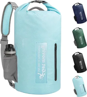 Produktbild von Wasserdichte Trockentasche 10L und 20L - Leichter Rolltop Rucksack für Outdoor-Aktivitäten wie Kajakfahren, Angeln und Schwimmen mit Schultergurt