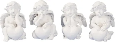 Produktbild von 24 Engelfiguren mit Herz je 4 x 5,5 x 4 cm Engel Figur Hochzeit Deko