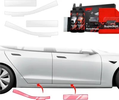Produktbild von 4in1 Schutzfolie Grizz Protector für Schweller - Tesla Model S (2023-2025)