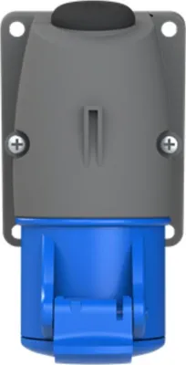 Image de Prise murale Amphenol 16 ampères CEE à 3 pôles (2P+PE), codage 6h bleu 200/250 V, fréquence 50 et 60 Hz - 1 pièce