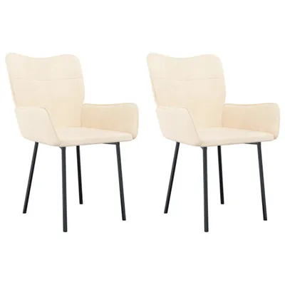 Produktbild von Esszimmerstühle 2 Stk. Creme Samt