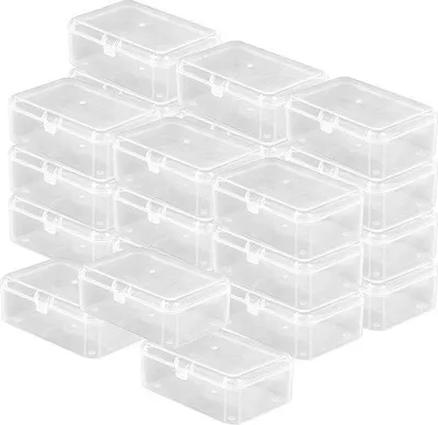 Produktbild von Famanu Aufbewahrungsbox 24 transparente Kunststoffperlen - 6,5 cm x 4,5 cm x 2,4 cm