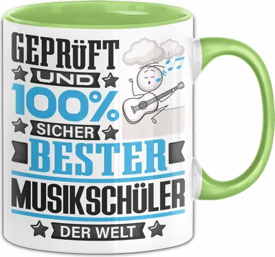 Produktbild von Musikschüler Geschenk Lustiger Spruch für Musikschüler Geschenkidee Bester Musikschüler Der Welt (Grün)