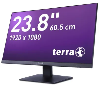 Imagen del producto de 60,5 cm / 23,8 pulgadas (1920x1080) Terra 2448W V3, formato 16:9, panel IPS Full HD, tiempo de respuesta de 5 ms, frecuencia de 100 Hz, conectores HDMI, DisplayPort, USB-C, compatible con VESA, color negro