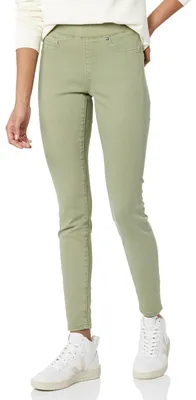 Produktbild von Amazon Essentials Damen Stretch-Schlupf-Jeggings mit mittlerer Leibhöhe - Auslaufmodell, Helles Salbeigrün, 36 Lang