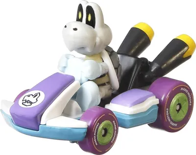 Produktbild von Hot Wheels Mario Kart MarioKart Dry Bones Standard Kart Vehicle, Auto, 3 Jahr(e), Schwarz, Blau, Violett, Weiß