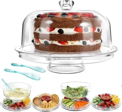 Produktbild von Famanu Tortenständer mit Glocke - transparent, multifunktional
