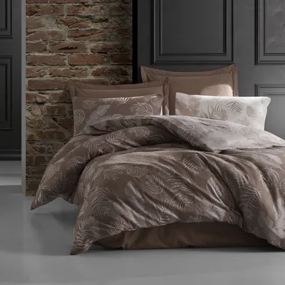 Obrázek produktu pro Bavlněné ložní prádlo BAHAMA BROWN/160x200 BavlnaLOVE JACQUARD