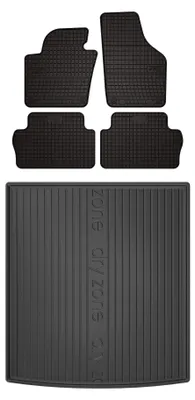 Produktbild von Gummimatten + Kofferraumwanne für Volkswagen Sharan II 2010-2022 (Minivan) – Schwarz, passgenau – Wielganizator SolidPRO