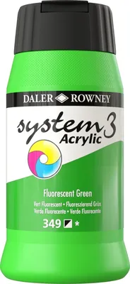 Obrázek produktu pro Daler Rowney System3 Akrylová barva Fluorescent Green 500 ml 1 ks