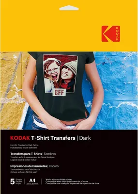 Obrázek produktu pro KODAK T-Shirt Transfers Dark A4 x5ks