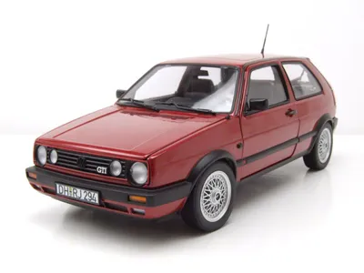 Produktbild von VW Golf 2 GTI 1990 dunkelrot metallic Modellauto 1:18 Norev
