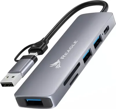 Immagine prodotto di ADATTATORE REAGLE USB 3.2 GEN1 6-in-1 HUB ATTIVO