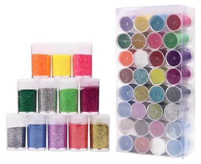 32 Töpfe feiner holografischer Glitzer für DIY, Harz, Nägel