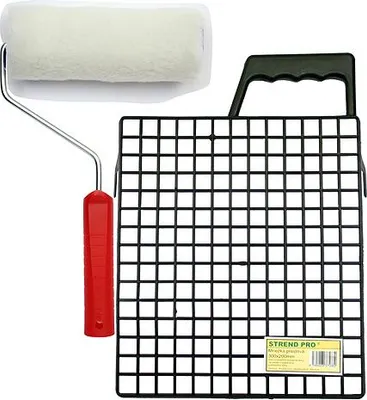 Image de Kit de peinture SAMBER, grille, rouleau et support 180 mm