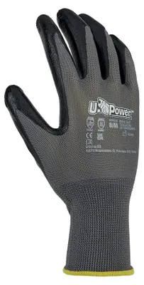 Obrázok produktu pre U-Power Valzer, Dielenské rukavice, Šedá, XL, Dospelý, 1 kusov, Nitril, Polyester