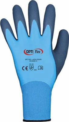 Produktbild von 1 Paar Arbeitshandschuhe OPTIFLEX® Aqua Guard, wasserdicht, Latex, Größe 9