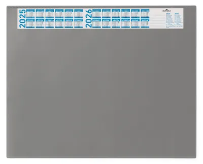 Obrázek produktu pro DURABLE Podložka na st?l 650x520 mm s kalendá?em a pr?hlednou klopou, šedá, 720410