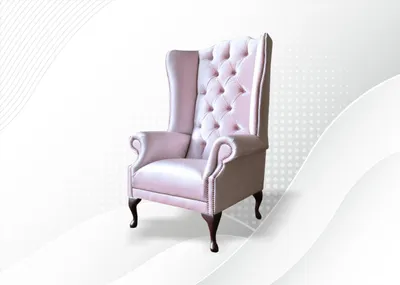 Produktbild von Altrosa Chesterfield Sessel Club Lounge Möbel Samt Hochwertige Designer Möbel