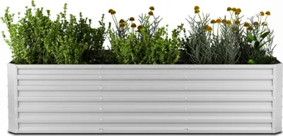 Obrázek produktu pro Blumfeldt Vyvýšený záhon High Grow Straight, 1440 l, Ergonomické, Odolné vůči povětrnostním vlivům, Otevřená základna