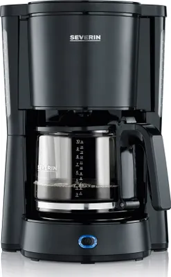 Produktbild von SEVERIN Filterkaffeemaschine »Type« KA 9554  aus Edelstahl, mattschwarz Filterkaffeemaschine Kaffeemaschine Filterkaffee Kaffeezubereiter Filterkaffeemaschine