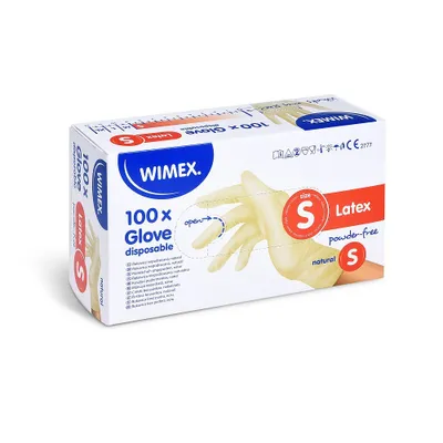 Obrázok produktu pre Rukavice latexové jednorázové S/100ks