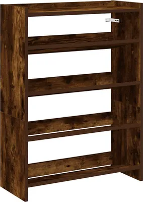 Produktbild von vidaXL Schuhregal Räuchereiche 60x25x81 cm Holzwerkstoff