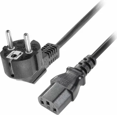 Produktbild von Q43C Kaltgerätekabel 1,2 m – Universal Netzkabel CEE 7/7 auf IEC C13 für PC, Monitor, TV & Drucker