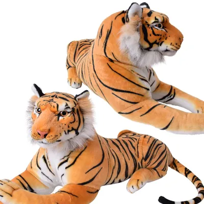 Produktbild von TE-Trend Kuscheltier Tiger 80 cm Deko XXL Plüschtier Raubkatze Großkatze