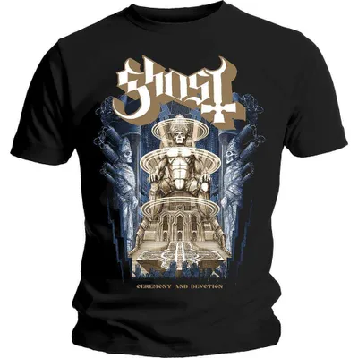 Image de T-shirt noir « Ghost Ceremony & Devotion »