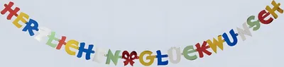 Produktbild von PAPSTAR Girlanden Kette "Herzlichen Glückwunsch" 2,5 m