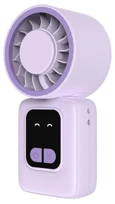 Immagine prodotto di INF Mini Ventilatore Portatile a Mano - Raffreddamento Termoelettrico, Controllo 100 Velocità, Display Digitale, Ricaricabile Viola