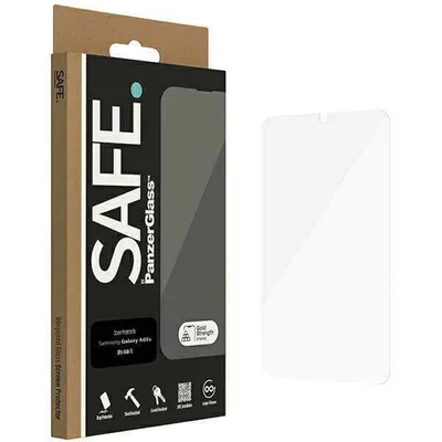 Zdjęcie produktu dla PanzerGlass SAFE. by ® Screen Protector Samsung Galaxy A05s | Ultra-Wide Fit, Samsung, Samsung - Galaxy A05s, Aplikacja na sucho, Odporny na zadrapania, Odporny na wstrząsy, Przezroczysty, 1 szt.