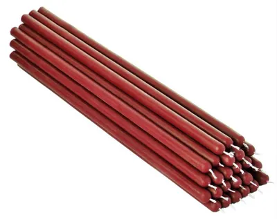 Zdjęcie produktu dla Zestaw 25 czerwonych świec z wosku pszczelego, 26 cm, bezdymne i ekologiczne