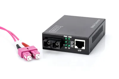 Produktbild von DIGITUS Fast Ethernet Medienkonverter RJ45/SC Multimode