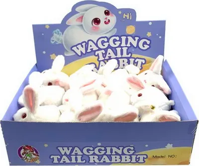 Produktbild von Aufziehbarer Hase mit wedelndem Schwanz, 14 cm