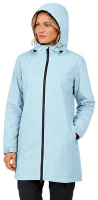 Immagine prodotto di Giacca impermeabile da donna, leggera, trench lungo, traspirante, con cappuccio, adatta per escursioni, campeggio, giacca antipioggia