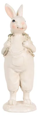 Obrázok produktu pre Clayre & Eef dekoratívna figúrka králika 17 cm biely plast