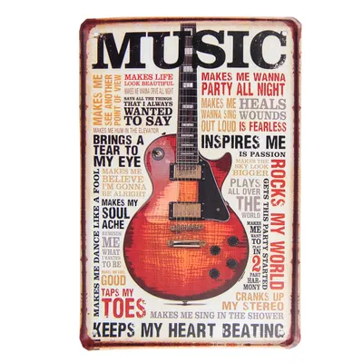 Produktbild von Clayre & Eef Textschild 20x30 cm Rot Beige Metall