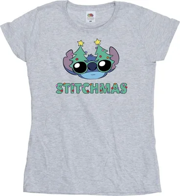 Produktbild von Disney - "Stitchmas" T-Shirt für Damen BI26103 (XXL) (Grau)