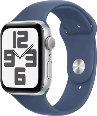 Produktbild von Watch SE GPS, 44 mm Aluminiumgehäuse Silber, Sportarmband Denim - M/L