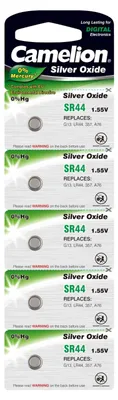 Produktbild von Camelion SR44-BP5, Einwegbatterie, SR44, Siler-Oxid (S), 1,55 V, 5 Stück(e), 159 mAh