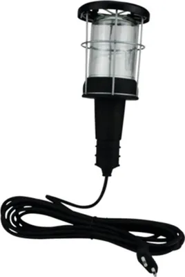 Image de Lampe portative avec cage de protection métallique + 5,0 m de câble de raccordement H05RN-F noir